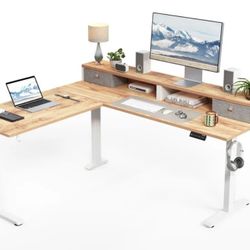 L Shaped Standing Desk 