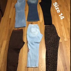 9 Piece Women’s Pants 6 Size 14 And 3 Size 16  All For$20 Execellet Condition 