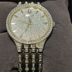 Bulova Paved Crystal Watch Brand New With Box 
