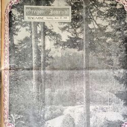 Antique Oregon Journal Magazine 1920 Hard Cover Book
