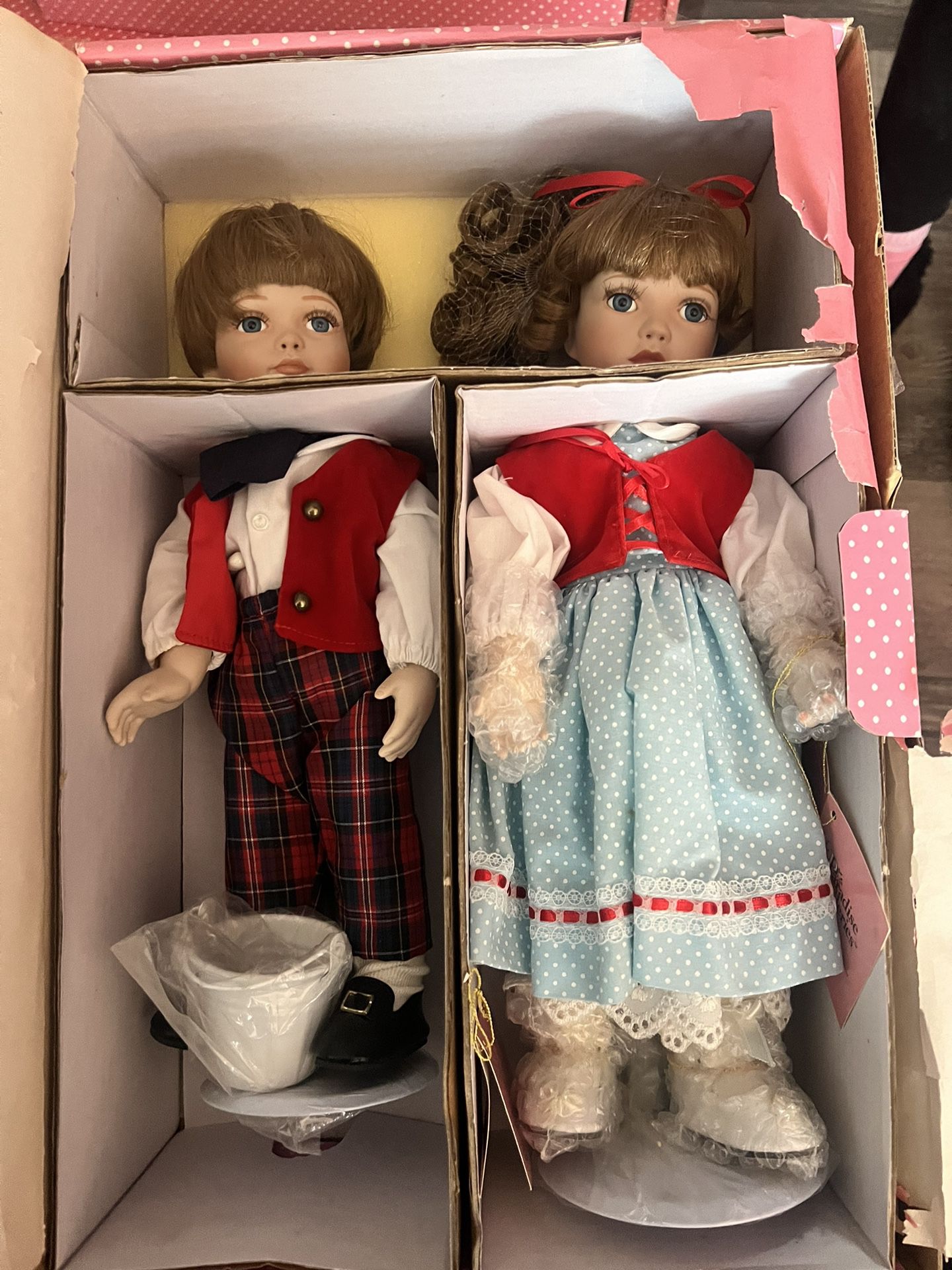 Jack And Jill Porcelain Dolls 