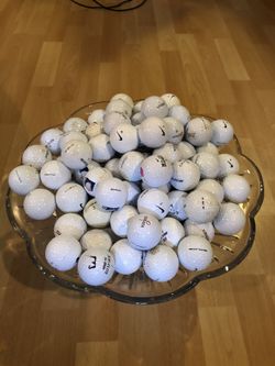 Glass Bowl and golf balls too many
