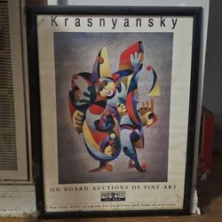 Anatole Krasnyansky Park West at Sea Framed Art Auction Poster