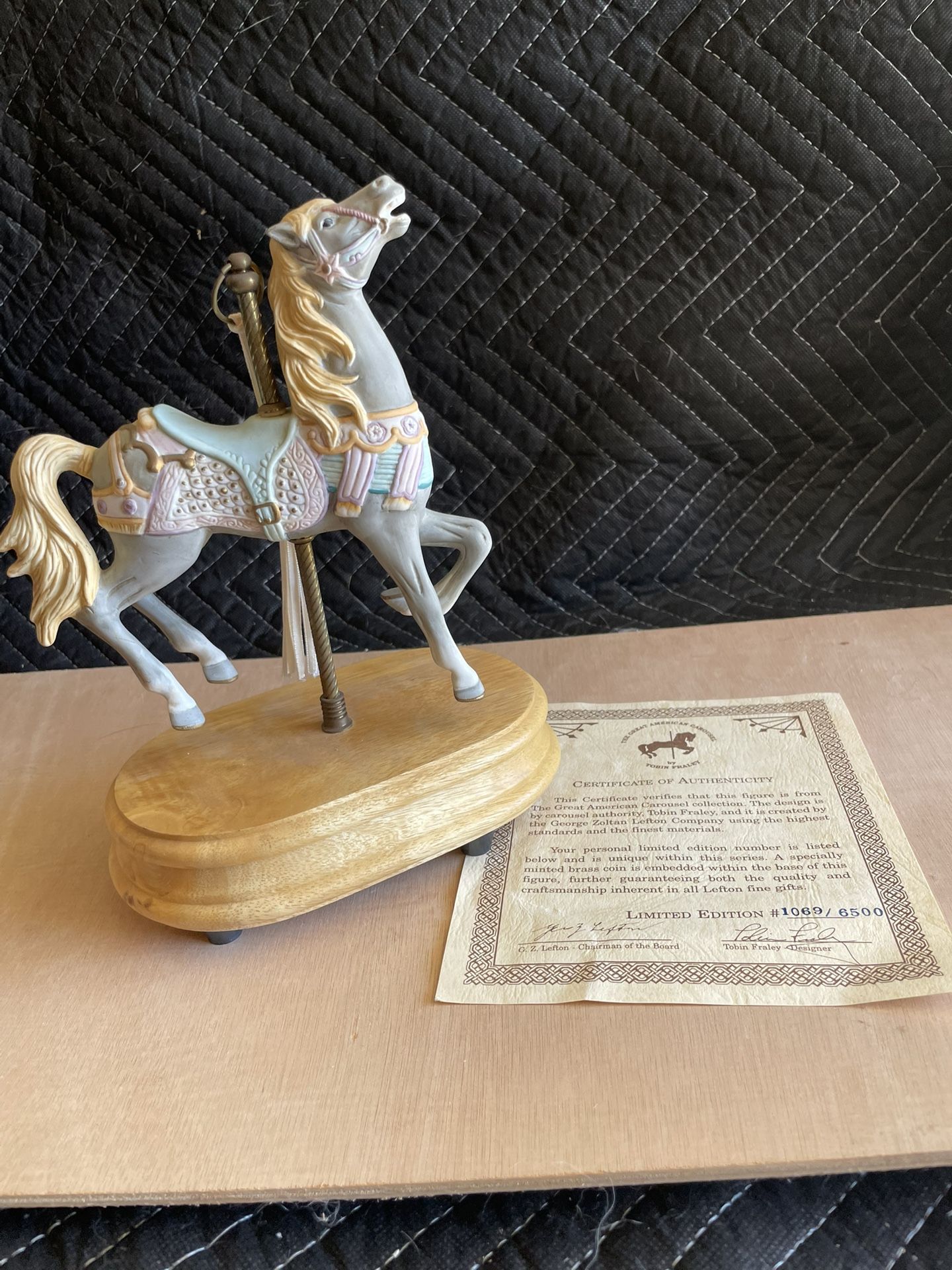 Musical Carousel Horse w/COA