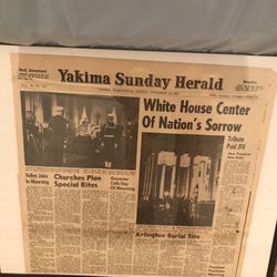 November 24th 1963 Yakima Sunday Herald JFK 