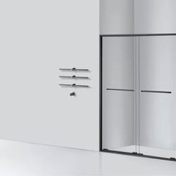 Black Sliding door wheels on the ground