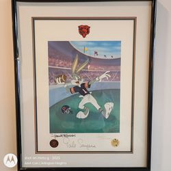 Limited Edition "The Hail Mary" Lithograph Print Wall Hanging - Bugs Bunny - Signed by Artists Tom and Charles McKimson
