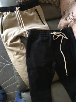 Two brand new pairs of FOG sweats. Waist 32”