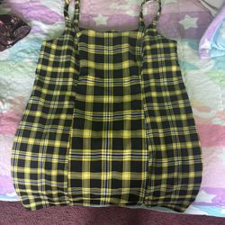 Yellow Plaid Dress 