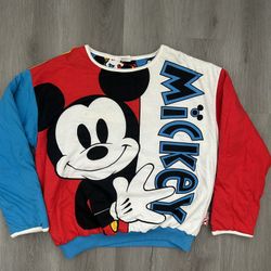 Vintage 90’s Mickey and Co puffer pullover reversible Disney sweatshirt retro