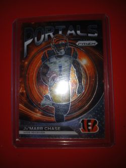 Ja'Marr Chase Panini Prizm Portals Football Card