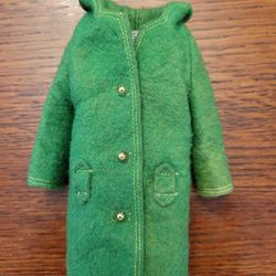 Vintage Skipper Town Togs Green Felt Coat Barbie