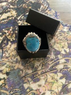 Real/natural stone-sterling silver 925! turquoise stone from Neyshabur, Iran 