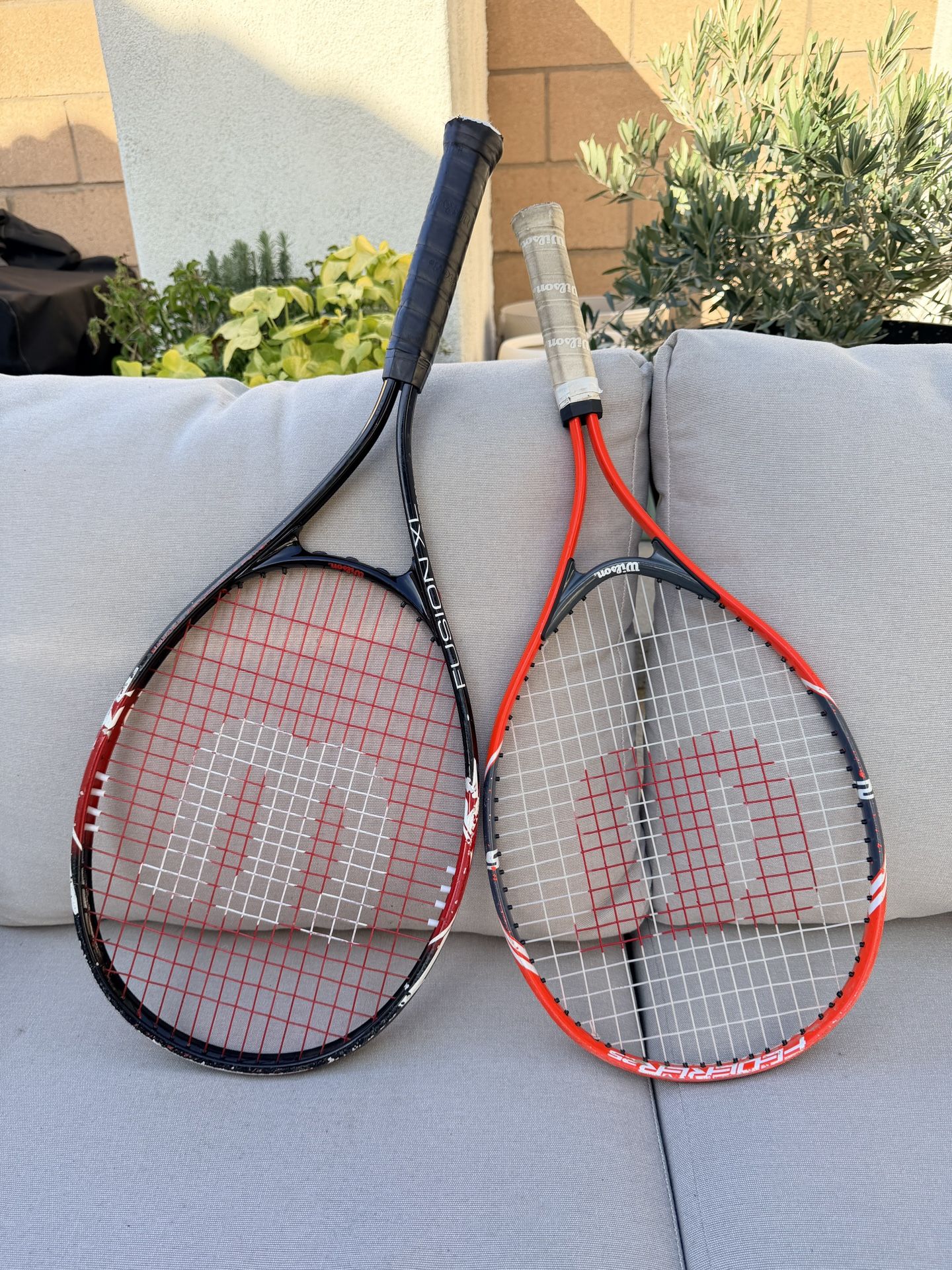 Wilson Tennis Rackets (2) – Adult Size – Good Condition