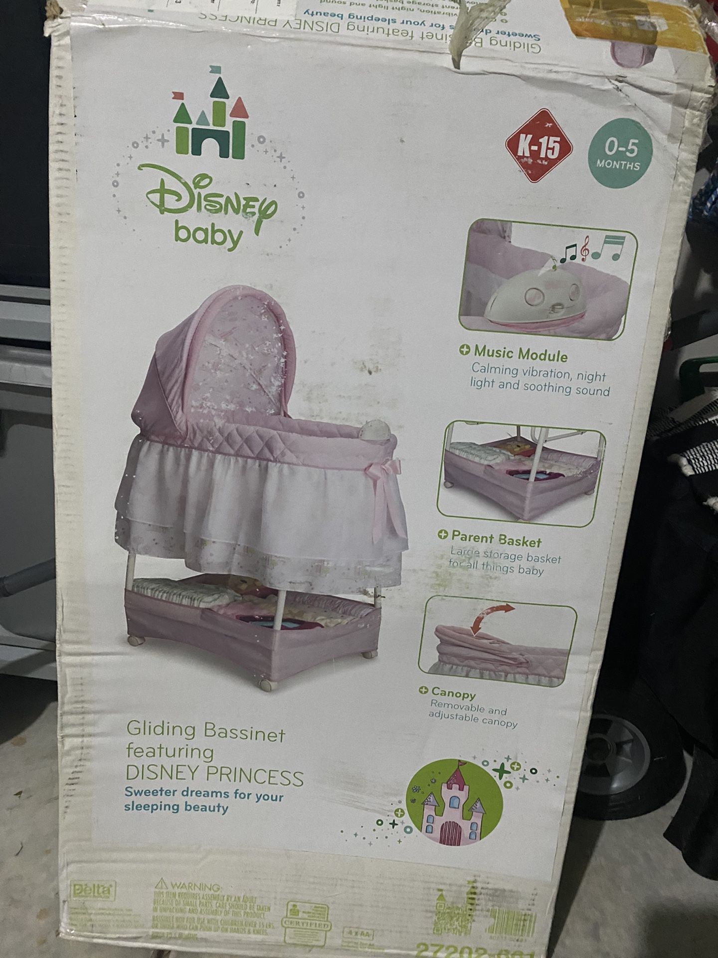 Disney Pink Baby Bassinet (free) 