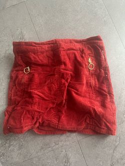 Women mini corduroy skirt