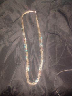 Beautiful silver multi strand necklace