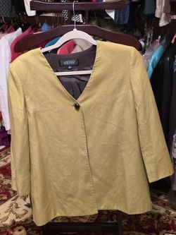 Kasper Brand Women's Blazer. It is a Collarless, Single-Button Jacket