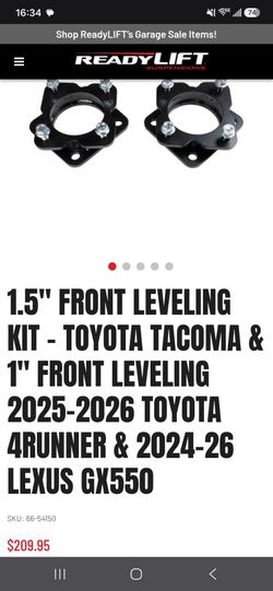 2024 Toyota Tacoma 1.5 leveling kit
