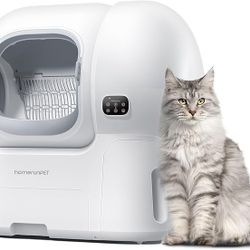 Self Cleaning Litter Box - 106L Ultra Large Automatic Cat Litter Box with Physical Anti-Pinch Safety, Auto Refill & One-Click Litter Replacement, App 