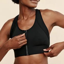 High-Support Zip-Front Racer back Sports Bra