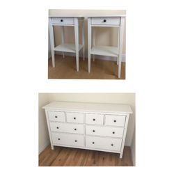 Good condition dresser and 2 Nightstands