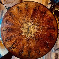 Custom Texas Hill Country Style Solid wood & wrought Iron table