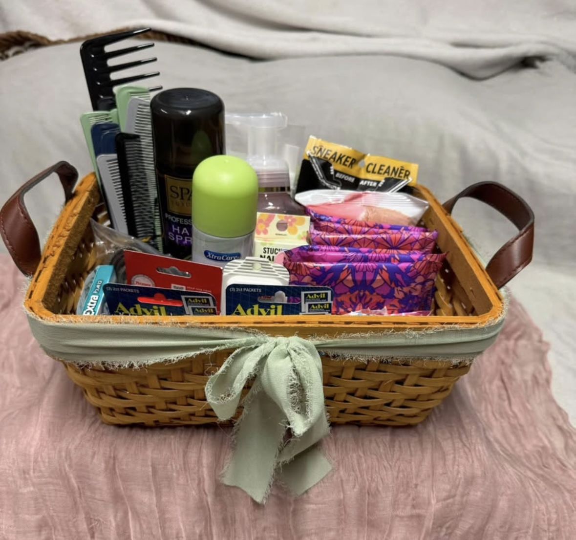 Bathroom basket for wedding guests