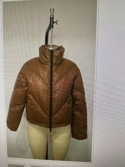 Faux Leather Puffer jacket