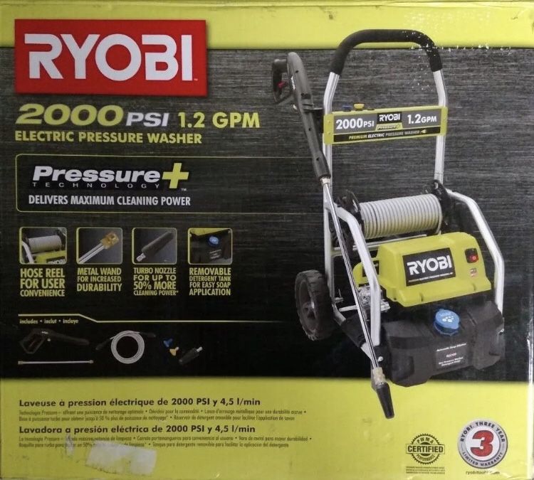 New 2000 psi pressure washer