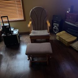 Rocking Chair And Rocking Foot Stool