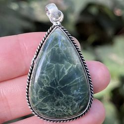 925 Silver Overlay Ocean Jasper Pendant