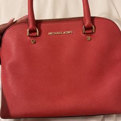 Michael Kors Cindy Dome Satchel- Coral Pink