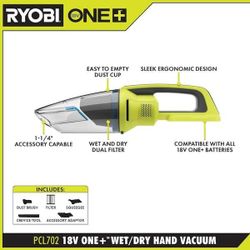 Ryobi Pcl702b Bare Tool Hand Held Vacuum 18v