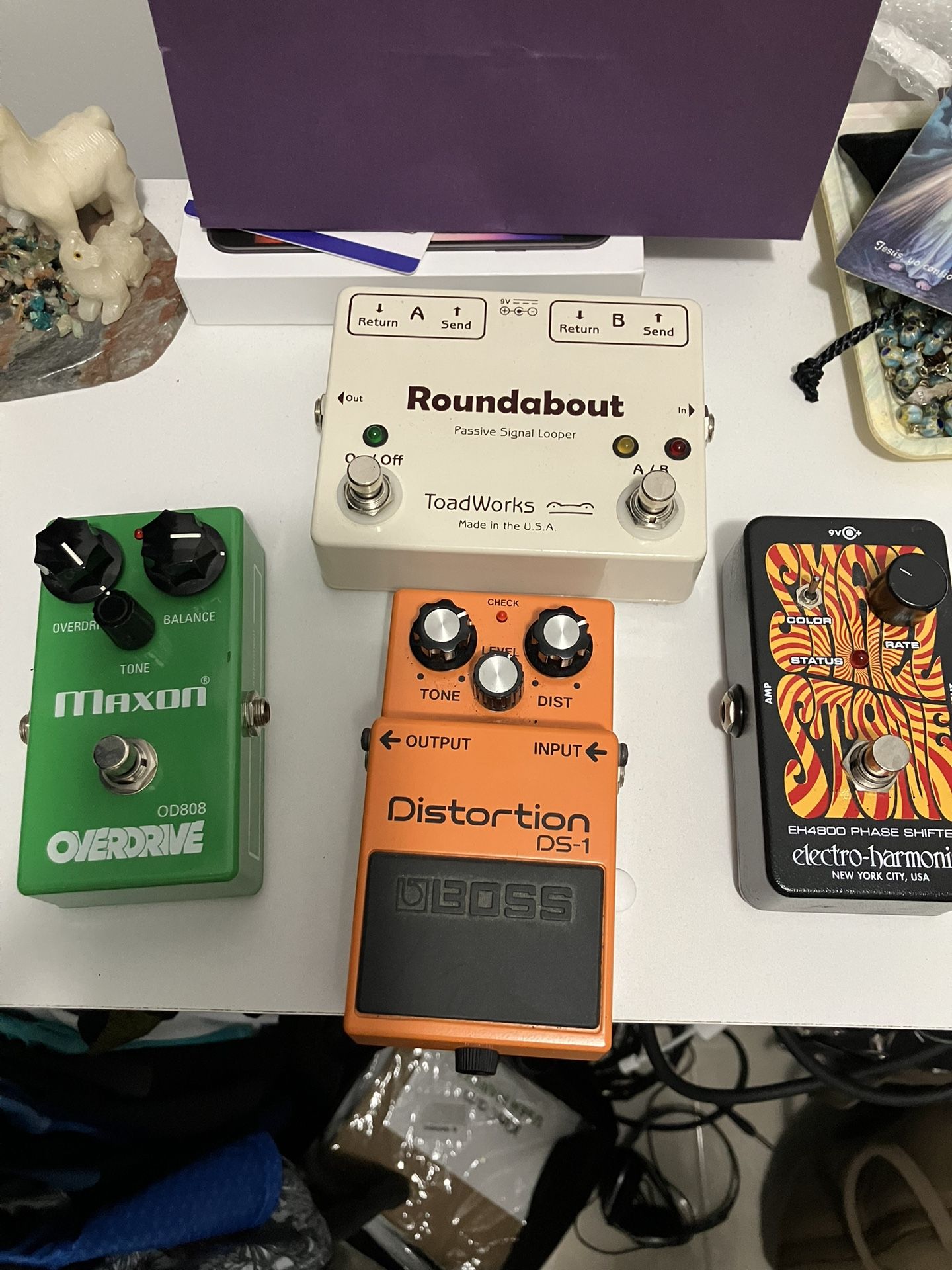 4 Guitar pedal Boss Distortion DS1, Small Stone, Maxon, Roundabout