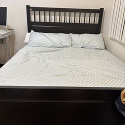 Full size bed frame with mattress