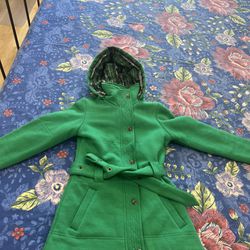 Green Color Hoodie Jacket For 6 To 8 Years Old Girl