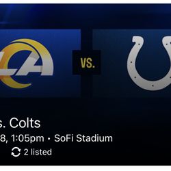 (2) Rams vs. Colts - Section 305 - Aisle Seats