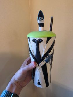 AMC Exclusive Beetlejuice Character Cup with Straw