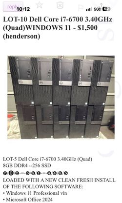 10 Dell 7050 i7 computers