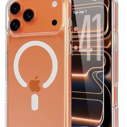 Hybrid Magnetic iPhone 17 pro max Case ! With Screen Protectors X1, Compatible with Magsafe, Anti Yellowing,Slim,Shockproof!