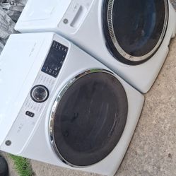 Ge Washer & Electric Dryer 28"inch Front Load Set Whit Warranty 