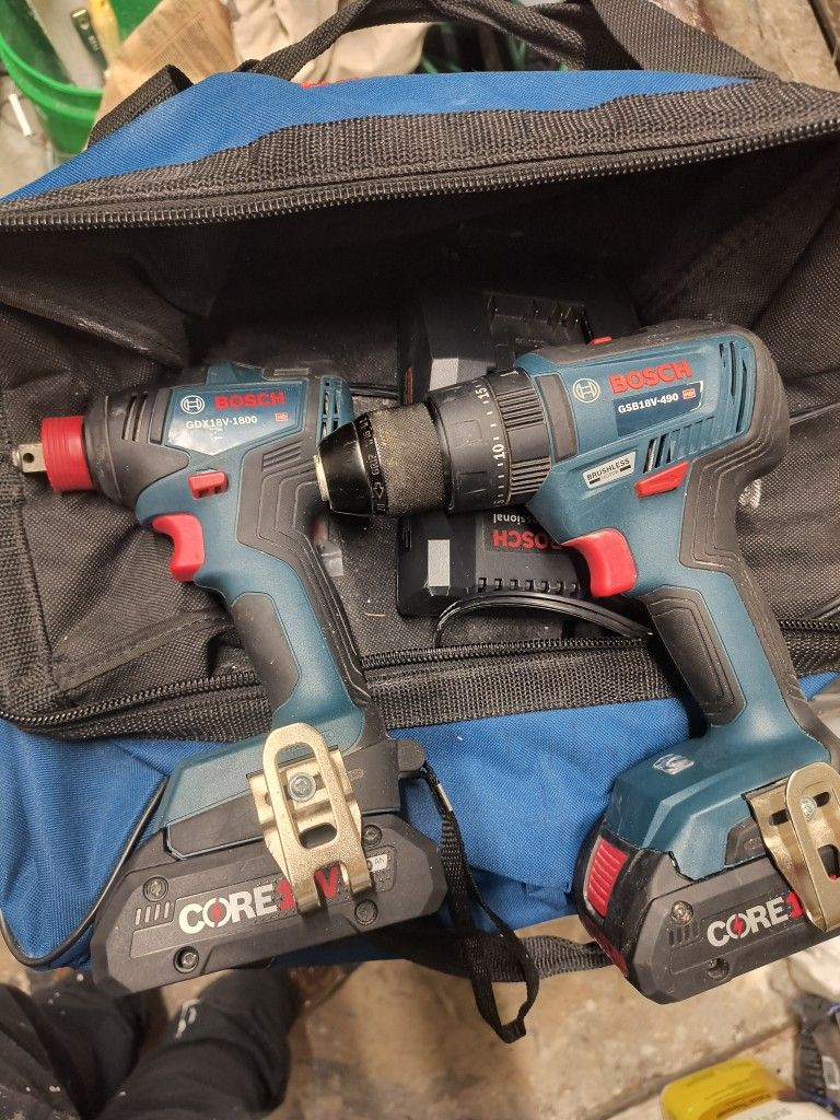 Bosch Impact Driver And Drill Set 18v