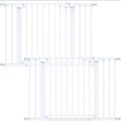 Baby Gate 2 Pack 30-46" Walk Through Auto Close Dog Pet Gate for Stairs Doorways