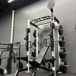 Half Rack DEAL | Adjustable Jammer Arms | Adjustable Bench | Olympic Barbell | Bumper Plates Set | Landmine | Gym Equipment 🔥 