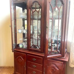Antique cherry wood China Cabinet  (100$ OBO)