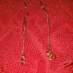 Women's 14K Gold Dainty S-Link Chain Earrings