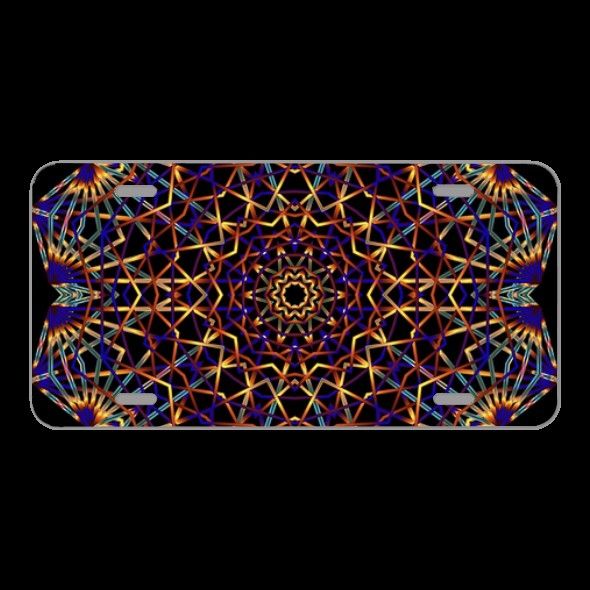 License Plate Novelty Car Front Abstract Chromatic Decorative Design