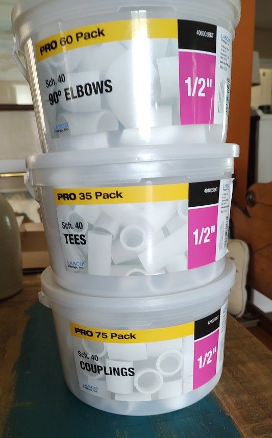 Elbows (90°), Tees, Couplings (Sch 40)