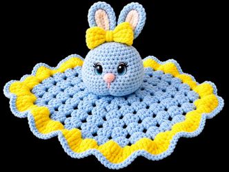 Blue and yellow Bunny Snuggler